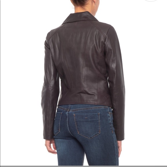 SOLD❤️ Andrew Marc Black Leather Moto Biker Jacket - Picture 3 of 3